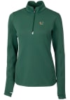 Main image for Cutter and Buck Miami Hurricanes Womens Green Traverse 1/4 Zip Pullover