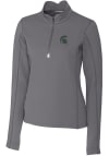 Main image for Cutter and Buck Michigan State Spartans Womens Grey Traverse 1/4 Zip Pullover