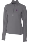Main image for Cutter and Buck K-State Wildcats Womens Grey Traverse 1/4 Zip Pullover