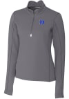 Main image for Cutter and Buck Duke Blue Devils Womens Grey Traverse 1/4 Zip Pullover