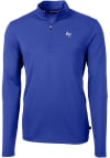 Main image for Cutter and Buck Air Force Mens Blue Virtue Eco Pique Long Sleeve 1/4 Zip Pullover