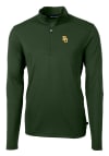 Main image for Cutter and Buck Baylor Bears Mens Green Virtue Eco Pique Long Sleeve 1/4 Zip Pullover