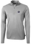 Main image for Cutter and Buck Cal Golden Bears Mens Grey Virtue Eco Pique Long Sleeve 1/4 Zip Pullover