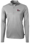 Main image for Cutter and Buck Central Missouri Mules Mens Grey Virtue Eco Pique Long Sleeve Qtr Zip Pullover