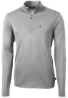 Main image for Cutter and Buck Cincinnati Bearcats Mens Grey Virtue Eco Pique Long Sleeve Qtr Zip Pullover