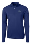 Main image for Cutter and Buck Creighton Bluejays Mens Blue Virtue Eco Pique Long Sleeve 1/4 Zip Pullover