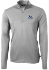 Main image for Cutter and Buck Creighton Bluejays Mens Grey Virtue Eco Pique Long Sleeve 1/4 Zip Pullover