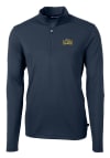 Main image for Mens Drexel Dragons Navy Blue Cutter and Buck Virtue Eco Pique Qtr Zip Pullover