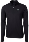 Main image for Cutter and Buck Hawaii Warriors Mens Black Virtue Eco Pique Long Sleeve 1/4 Zip Pullover