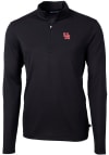 Main image for Cutter and Buck Houston Cougars Mens Black Virtue Eco Pique Long Sleeve 1/4 Zip Pullover