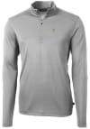 Main image for Cutter and Buck Idaho Vandals Mens Grey Virtue Eco Pique Long Sleeve 1/4 Zip Pullover