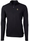 Main image for Cutter and Buck Idaho Vandals Mens Black Virtue Eco Pique Long Sleeve 1/4 Zip Pullover