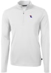 Main image for Cutter and Buck Louisiana Tech Bulldogs Mens White Virtue Eco Pique Long Sleeve Qtr Zip Pullover