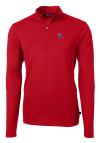 Main image for Cutter and Buck Louisiana Tech Bulldogs Mens Red Virtue Eco Pique Long Sleeve Qtr Zip Pullover