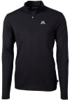 Main image for Mens Minnesota Golden Gophers Black Cutter and Buck Virtue Eco Pique Qtr Zip Pullover