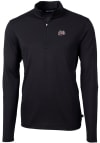 Main image for Cutter and Buck Montana Grizzlies Mens Black Virtue Eco Pique Long Sleeve 1/4 Zip Pullover