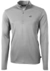 Main image for Cutter and Buck Montana State Bobcats Mens Grey Virtue Eco Pique Long Sleeve Qtr Zip Pullover