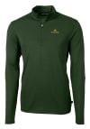 Main image for Cutter and Buck Notre Dame Fighting Irish Mens Green Virtue Eco Pique Long Sleeve 1/4 Zip Pullov..