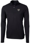 Main image for Cutter and Buck Oakland University Golden Grizzlies Mens Black Virtue Eco Pique Long Sleeve 1/4 ..