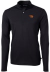 Main image for Cutter and Buck Oregon State Beavers Mens Black Virtue Eco Pique Long Sleeve Qtr Zip Pullover