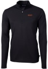 Main image for Cutter and Buck Pacific Tigers Mens Black Virtue Eco Pique Long Sleeve 1/4 Zip Pullover