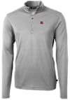 Main image for Mens Rutgers Scarlet Knights Grey Cutter and Buck Virtue Eco Pique Qtr Zip Pullover