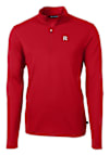 Main image for Mens Rutgers Scarlet Knights Red Cutter and Buck Virtue Eco Pique Qtr Zip Pullover