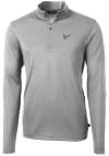 Main image for Cutter and Buck South Florida Bulls Mens Grey Virtue Eco Pique Long Sleeve Qtr Zip Pullover