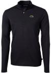Main image for Cutter and Buck Southern Mississippi Golden Eagles Mens Black Virtue Eco Pique Long Sleeve 1/4 Z..