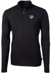Main image for Cutter and Buck Texas A&M Aggies Mens Black Virtue Eco Pique Long Sleeve 1/4 Zip Pullover