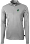 Main image for Cutter and Buck UNCC 49ers Mens Grey Virtue Eco Pique Long Sleeve 1/4 Zip Pullover
