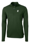 Main image for Cutter and Buck UNCC 49ers Mens Green Virtue Eco Pique Long Sleeve 1/4 Zip Pullover