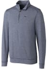 Main image for Cutter and Buck Jackson State Tigers Mens Navy Blue Shoreline Heathered Long Sleeve 1/4 Zip Pull..