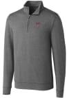 Main image for Cutter and Buck Texas Tech Red Raiders Mens Charcoal Shoreline Heathered Long Sleeve 1/4 Zip Pul..