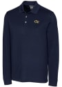 GA Tech Yellow Jackets Cutter and Buck Advantage Pique Polo Shirt - Navy Blue