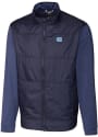 North Carolina Tar Heels Cutter and Buck Stealth Hybrid Quilted Full Zip Jacket - Navy Blue