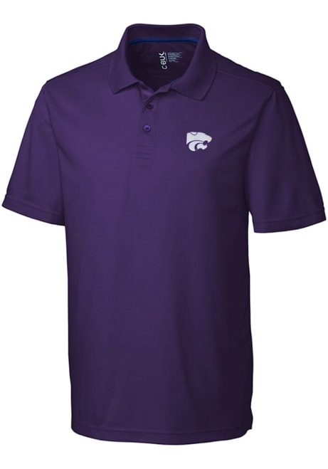 Mens K-State Wildcats Purple Cutter and Buck Fairwood Short Sleeve Polo Shirt