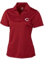 Cincinnati Reds Womens Cutter and Buck DryTec Genre Polo Shirt - Red