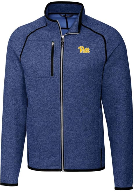 Mens Pitt Panthers Blue Cutter and Buck Mainsail Design Medium Weight Jacket