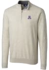 Main image for Cutter and Buck Arizona Wildcats Mens Oatmeal Lakemont Long Sleeve 1/4 Zip Pullover