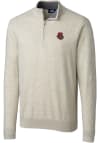 Main image for Cutter and Buck Cornell Big Red Mens Oatmeal Lakemont Long Sleeve 1/4 Zip Pullover