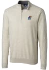 Main image for Cutter and Buck Kansas Jayhawks Mens Oatmeal Lakemont Long Sleeve 1/4 Zip Pullover
