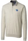 Main image for Cutter and Buck Kentucky Wildcats Mens Oatmeal Lakemont Long Sleeve Qtr Zip Pullover