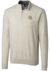 Main image for Cutter and Buck Marquette Golden Eagles Mens Oatmeal Lakemont Long Sleeve Qtr Zip Pullover