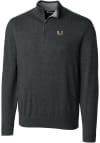 Main image for Cutter and Buck Miami Hurricanes Mens Charcoal Lakemont Long Sleeve Qtr Zip Pullover