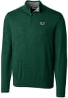 Main image for Cutter and Buck Miami Hurricanes Mens Green Lakemont Long Sleeve 1/4 Zip Pullover