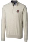 Main image for Cutter and Buck Ohio State Buckeyes Mens Oatmeal Lakemont Long Sleeve 1/4 Zip Pullover