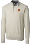 Main image for Cutter and Buck Syracuse Orange Mens Oatmeal Lakemont Long Sleeve 1/4 Zip Pullover