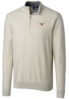 Main image for Cutter and Buck Texas Longhorns Mens Oatmeal Lakemont Long Sleeve 1/4 Zip Pullover