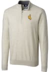 Main image for Cutter and Buck Wyoming Cowboys Mens Oatmeal Lakemont Long Sleeve 1/4 Zip Pullover